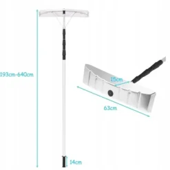 Snöskyffel, 15x63 cm, Silver Svart