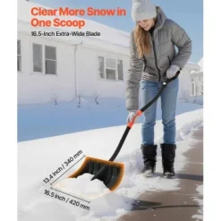 Snöskyffel, 140x42 cm, Svart, Aluminiumblad