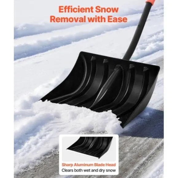 Snöskyffel, 140x42 cm, Svart, Aluminiumblad