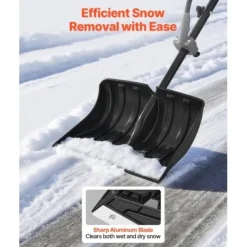 Snöskyffel, 45.5x128 cm, Svart, Lätt snöröjningsverktyg