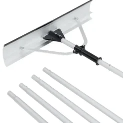 Snöskyffel, 192-634x70x15 cm, Silver