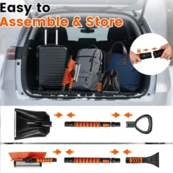 Snöskyffelset, 27x13x87-107 cm, Orange