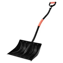 Snöskyffel/Snöspade - Handhållen - Ergonomiskt D-handtag - 42 cm Bladbredd - Aluminiumblad - Lätt vikt - Stor kapacitet - För uppfart och trädgård