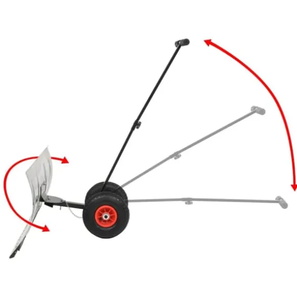 Snöskyfflar - Living Manuell snöplog med hjul 100x44 cm
