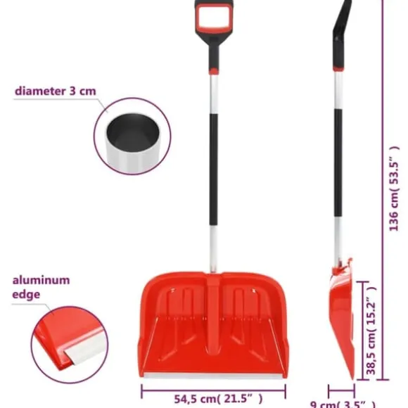 Snöskyfflar - Living Snöskyffel röd 136 cm aluminium