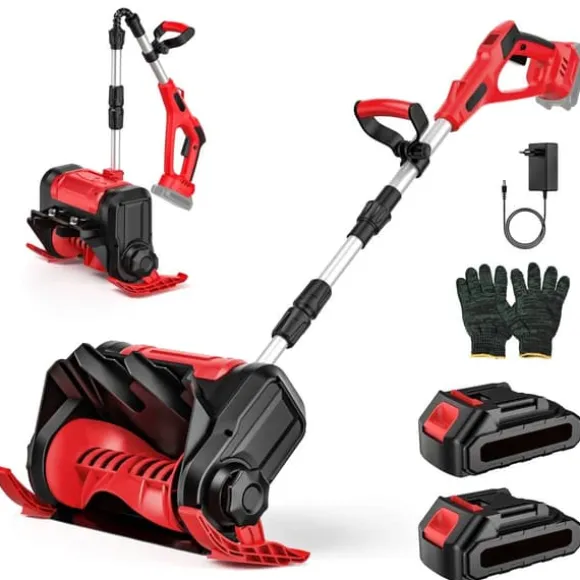 Snöslunga, Borstlös Motor, Justerbart Handtag,2 Batteri, EU, Elektrisk
