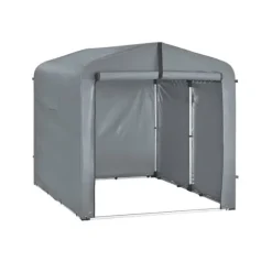 SoBuy Cykeltält | Utetält för cykel & verktyg – Vattentätt förvaringsskjul | Grå 159x219x165cm KLS11-L-DG