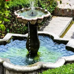 Sol energipump - YUENFONG - 1,4 W - Flöde 180 L/h - Panel 16 cm - 4 sprutlägen