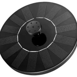 Sol energipump - YUENFONG - 1,4 W - Flöde 180 L/h - Panel 16 cm - 4 sprutlägen