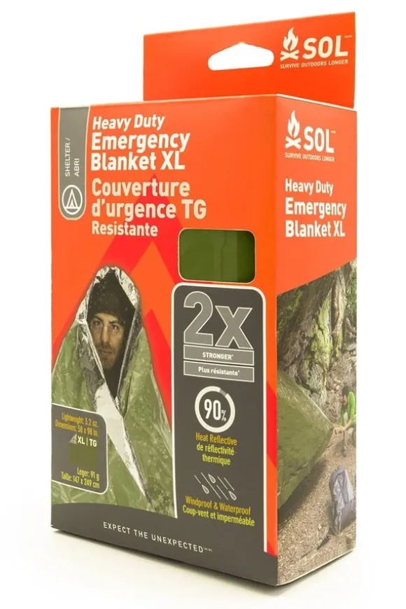 SOL HEAVY DUTY EMERGENCY BLANKET XL, nödfilt kraftig