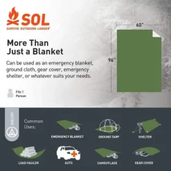 SOL HEAVY DUTY EMERGENCY BLANKET XL, nödfilt kraftig