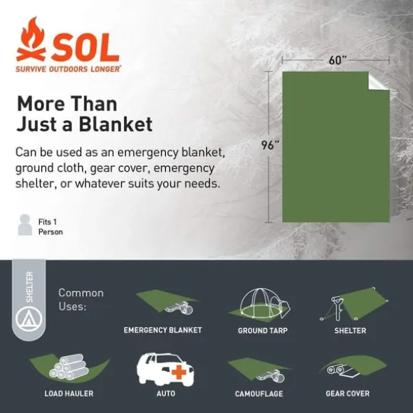 SOL HEAVY DUTY EMERGENCY BLANKET XL, nödfilt kraftig