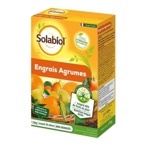 SOLABIOL SOAGY15 Citrusgödsel 1,5 kg, lämplig för ekologiskt jordbruk