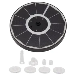 Solar fontänljus med 8 munstycken 3,5W 900mAh Färgstarka kraftfulla solfågelbadfontäner för fågelbadträdgård Genomskinligt munstycke