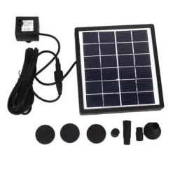Solar Fountain Water Fountain 2.5W - Vattenfontän solcellsdriven med 6 Munstycken-Sol Fontänpump