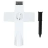Solar LED Cross Lights for Graveside Memorial - Garden Grave Marker Decor