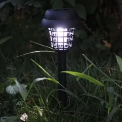 Solar myggmedelslampa Mosquito Killer Lamp LED Vit-lila ljusbelysning 35 cm (2 st)[208]
