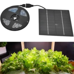Solar Plant Grow Light Strip Miljövänlig 5W LED Högt ljusflöde Främja tillväxt Solar LED Grow Light Strips 3 Meter / 3,3yd