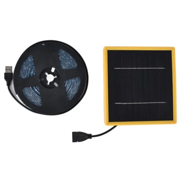 Solar Plant Grow Light Strip Solar Power Full Spectrum 5W LED högt ljusflöde Solar LED Grow Light Strips för anläggning 3 meter / 3,3yd