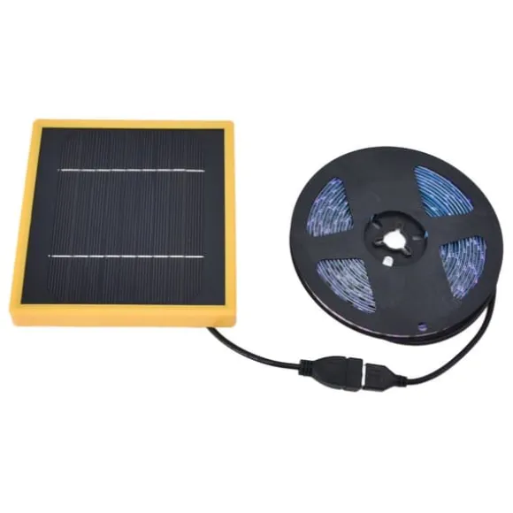 Solar Plant Grow Light Strip Solar Power Full Spectrum 5W LED högt ljusflöde Solar LED Grow Light Strips för anläggning 3 meter / 3,3yd