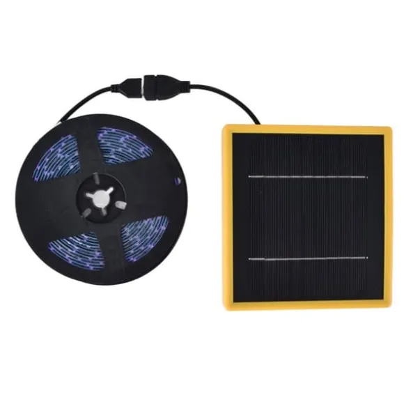 Solar Plant Grow Light Strip Solar Power Full Spectrum 5W LED högt ljusflöde Solar LED Grow Light Strips för anläggning 3 meter / 3,3yd