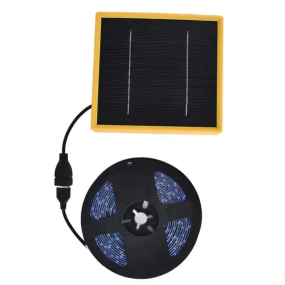 Solar Plant Grow Light Strip Solar Power Full Spectrum 5W LED högt ljusflöde Solar LED Grow Light Strips för anläggning 3 meter / 3,3yd