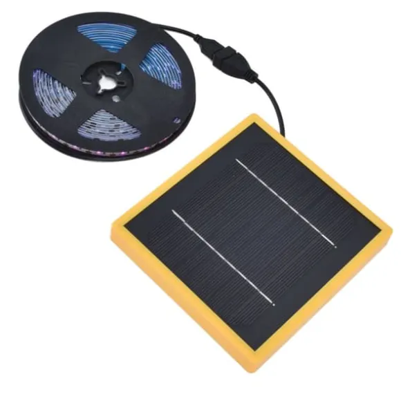 Solar Plant Grow Light Strip Solar Power Full Spectrum 5W LED högt ljusflöde Solar LED Grow Light Strips för anläggning 3 meter / 3,3yd