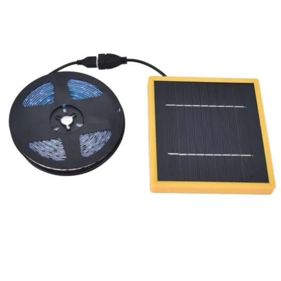 Solar Plant Grow Light Strip Solar Power Full Spectrum 5W LED högt ljusflöde Solar LED Grow Light Strips för anläggning 3 meter / 3,3yd