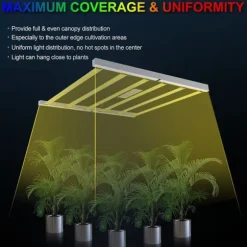 SolarPlay P-720 LED Grow Light - 720W Fullspektrum Dimbar Daisy Chain 2.75μmol/j 4x4ft Täckning