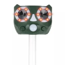 Solcellsdriven djurskrämma med Ultraljud och Alarm, Uggla