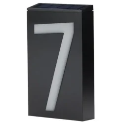 Solcellsdriven LED-adressnummerskyltlampa för utomhushus Hotellbutiksdörr (nummer 7)