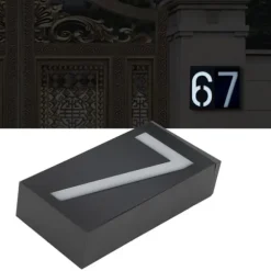 Solcellsdriven LED-adressnummerskyltlampa för utomhushus Hotellbutiksdörr (nummer 7)