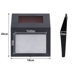 Solcellsdörrskylt - YUENFONG - Husnummer - Rostfritt stål - LED - Skymningsbrytare