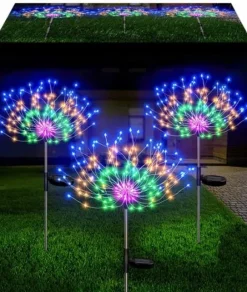 Solcellslampa för trädgården DANDELION 120 LED HIT GARDEN RGB 2x JUL
