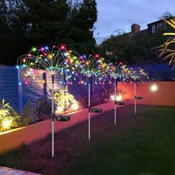 Solcellslampa för trädgården DANDELION 120 LED HIT GARDEN RGB 2x JUL
