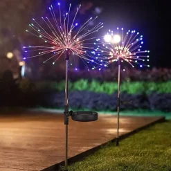Solcellslampa för trädgården DANDELION 120 LED HIT GARDEN RGB 2x JUL