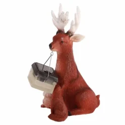 Solcellsplast Ornament Hjort Kanin Igelkott Varg Ornament Dekorationer