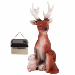 Solcellsplast Ornament Hjort Kanin Igelkott Varg Ornament Dekorationer