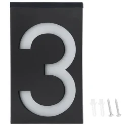 Soldriven LED-nummerskylt för utomhushus, hotell, butik - Lys upp din adress