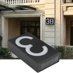 Soldriven LED-nummerskylt för utomhushus, hotell, butik - Lys upp din adress