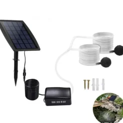 Solpanel akvariepump ekologisk vattenfiltrering 1L Bassängluftning ekonomisk design exteriör interiör Luftflöde 1L/min