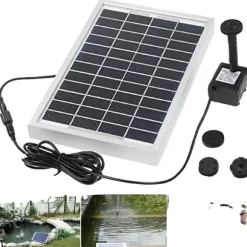 Solpump, 5W solenergi, 250 L/h flödeshastighet, 60 cm spruthöjd