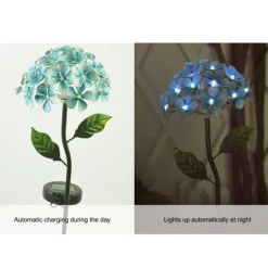 Solsimulerade hortensialampor Uteplats Gräsmatta Dekorativa lampor Trädgårdslampor