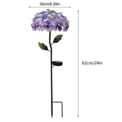 Solsimulerade hortensialampor Uteplats Gräsmatta Dekorativa lampor Trädgårdslampor