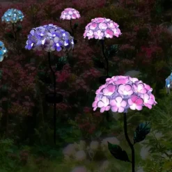 Solsimulerade hortensialampor Uteplats Gräsmatta Dekorativa lampor Trädgårdslampor