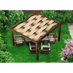 Solskyddsband för lusthus HDPE 0,4x5 Sand