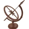 Solur i gjutjärn på fot - ESSCHERT DESIGN - Mått 32x24,5x38,5 cm - Brun färg