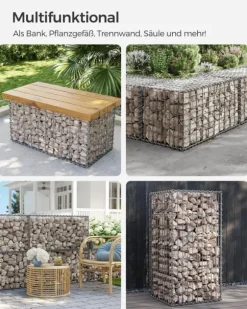 SONGMICS trådkorg 100 x 30 x 30 cm, 2-pack, silver