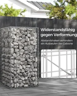 SONGMICS trådkorg med 5 x 10 cm maskstorlek, 3-pack, silver