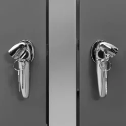 Sopkärlsskjul i rostfritt stål - Robust och stilrent | Storlek: 276,5x77,5x112,5 cm